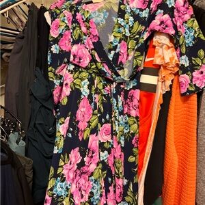 Pinkblush Floral Maternity Maxi Dress - Pink and Blue